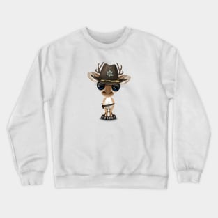 Cute Baby Deer Sheriff Crewneck Sweatshirt
